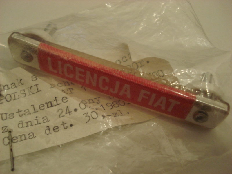 Licencja Fiat emblemat na sprzedaż Fiat 125p